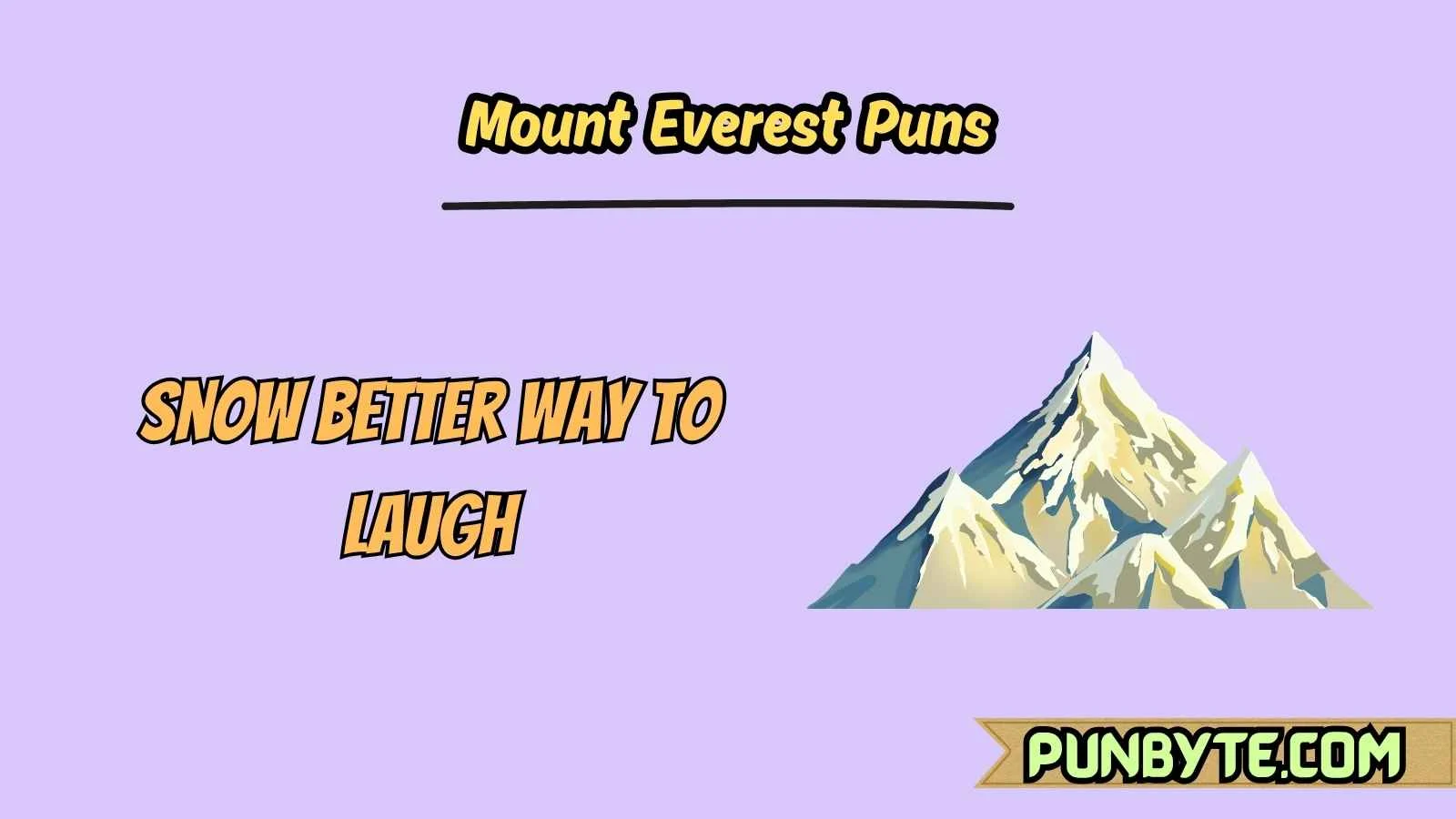 Mount Everest Puns